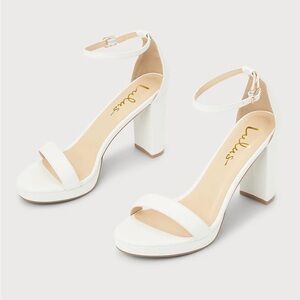 Kinsella White Platform Heels